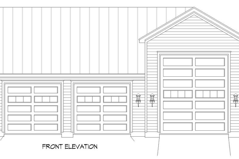 House Blueprint - Exterior - Front Elevation 3 for Traditional House Plan #932-680, 0 bath