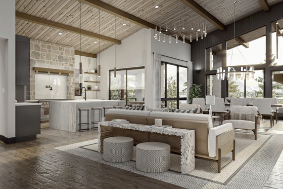 Interior - Family Room for Modern House Plan #455-292 - 1 bed, 1.5 bath