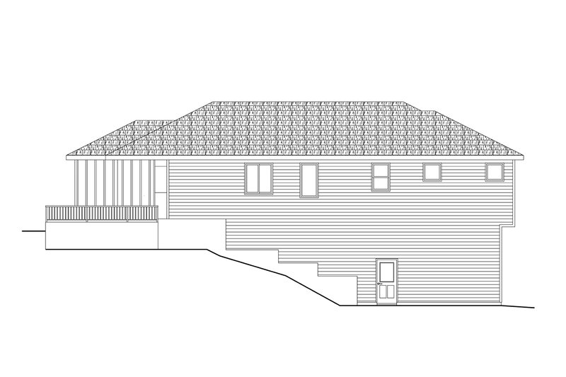 Home Plan - Exterior - Other Elevation 2 for Prairie House Plan #124-1418 - 3 bed, 2 bath