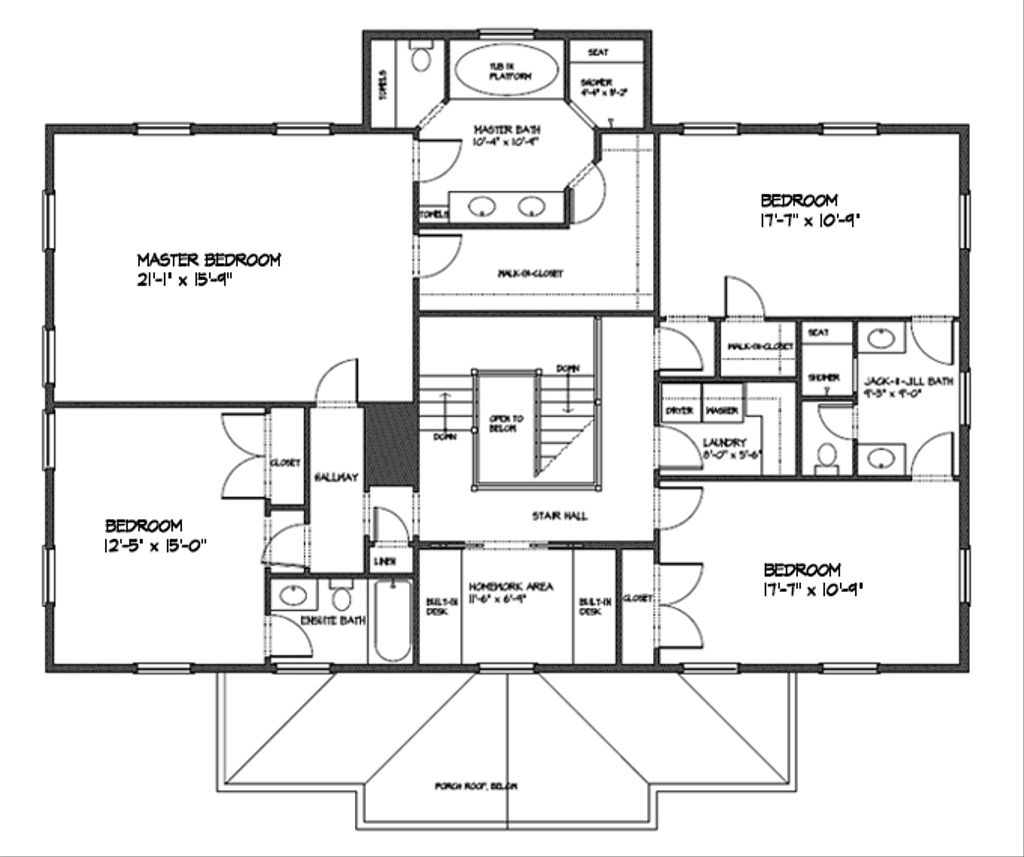 Classical Style House Plan 4 Beds 3.5 Baths 3000 Sq/Ft