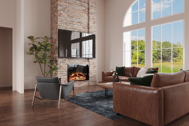 Architectural House Design - Interior - Family Room 1 for Farmhouse House Plan #54-419 - 3 bed, 2.5 bath
