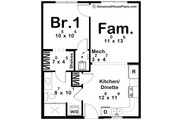 Modern Style House Plan - 1 Beds 1 Baths 574 Sq/Ft Plan #455-433 