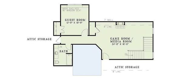 House Plan Design - Country Floor Plan - Upper Floor Plan #17-1091