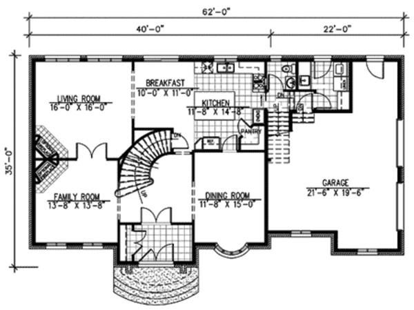 European Floor Plan - Main Floor Plan #138-294