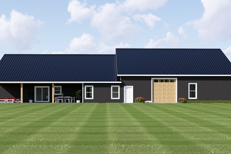 Architectural House Design - Exterior - Rear Elevation 1 for Barndominium House Plan #1064-482 - 3 bed, 2.5 bath