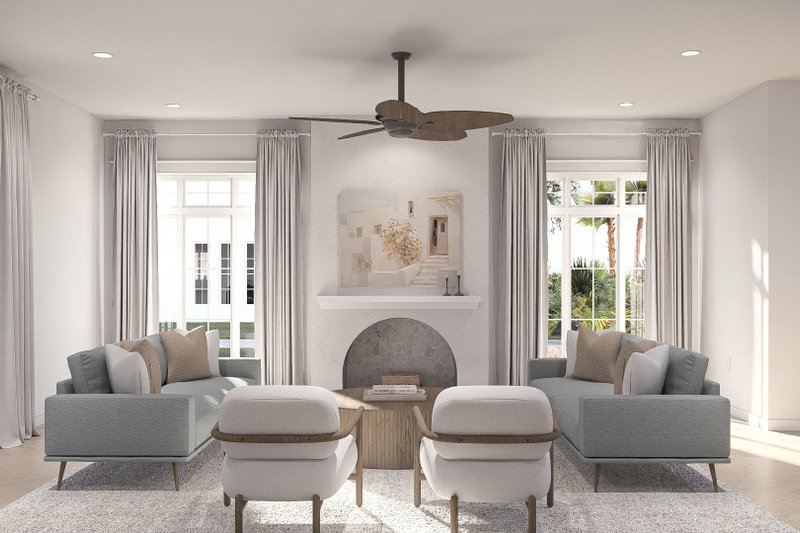 Dream House Plan - Interior - Family Room for Beach House Plan #455-762 - 5 bed, 4 bath