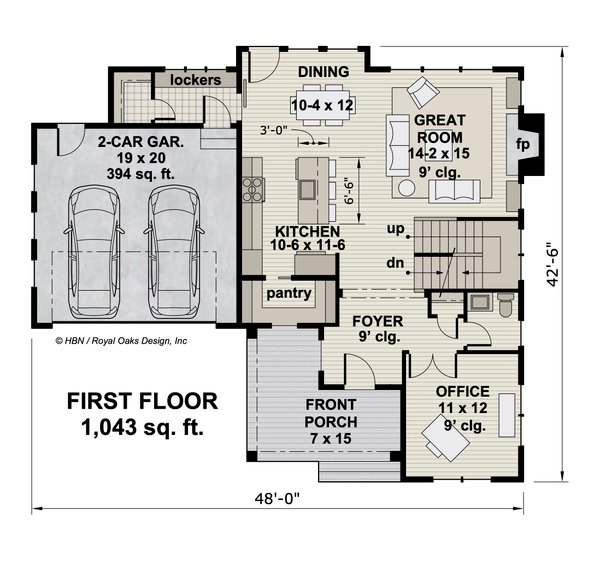 Dream House Plan - Farmhouse Floor Plan - Main Floor Plan #51-1197