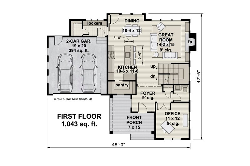 Farmhouse Style House Plan - 4 Beds 3.5 Baths 2317 Sq/Ft Plan #51-1197 ...