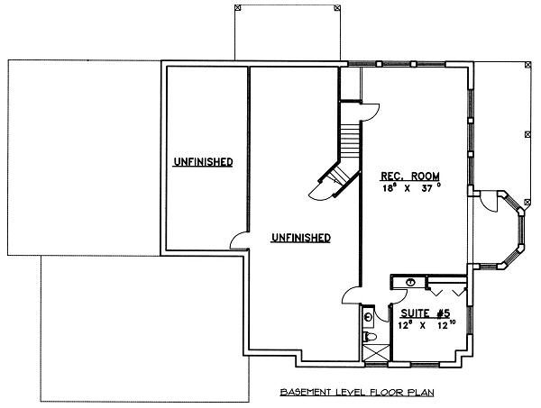 Home Plan - Modern Floor Plan - Lower Floor Plan #117-524