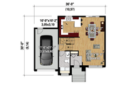 Contemporary Style House Plan - 3 Beds 1 Baths 1546 Sq/Ft Plan #25-4281 
