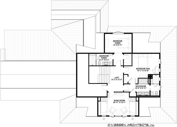 Farmhouse Floor Plan - Upper Floor Plan #928-375
