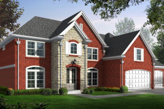 Exterior - Front Elevation for Traditional House Plan #81-13742 - 4 bed, 2.5 bath