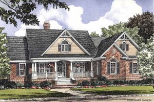 Country Exterior - Front Elevation Plan #929-354
