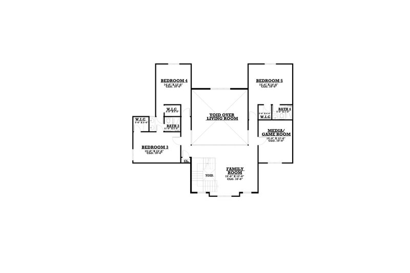 Architectural House Design - Floor Plan - Upper Floor for Farmhouse House Plan #1112-10 - 5 bed, 4 bath
