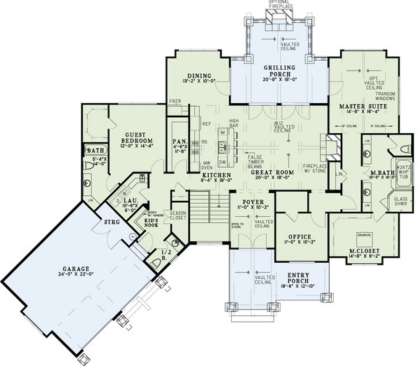 House Plan Design - Traditional Floor Plan - Main Floor Plan #17-3430