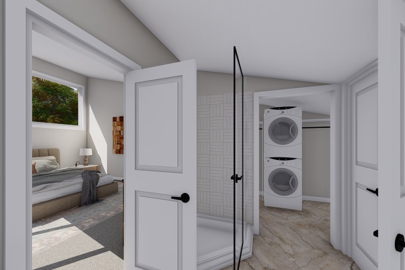 House Blueprint - Interior - Bathroom for Modern House Plan #1060-155 - 1 bed, 1.5 bath