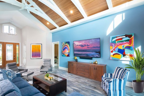 Interior - Family Room for Cottage House Plan #938-130 - 3 bed, 3 bath