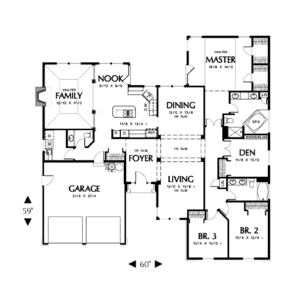 House Plan Design - Traditional Floor Plan - Main Floor Plan #48-418