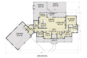 Floor Plan - Main Floor for Farmhouse House Plan #1070-23 - 5 bed, 3.5 bath