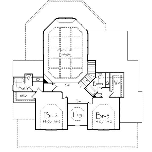 Southern Floor Plan - Upper Floor Plan #71-121