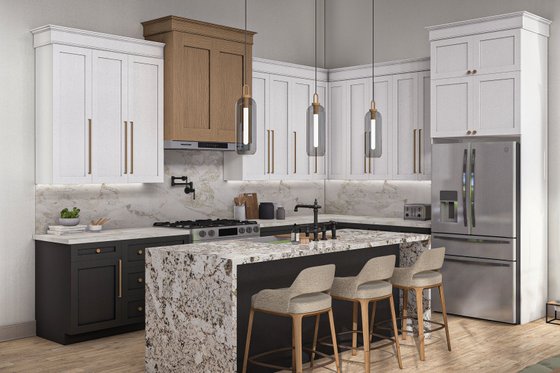 Interior - Kitchen for Barndominium House Plan #455-475 - 3 bed, 3 bath