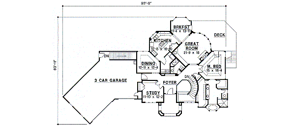 European Floor Plan - Main Floor Plan #67-335