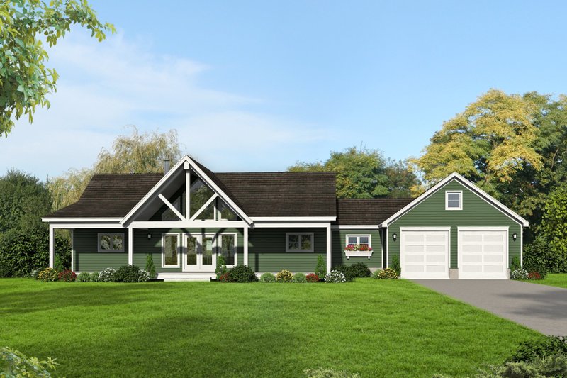 Dream House Plan - Exterior - Front Elevation 4 for Country House Plan #932-63 - 2 bed, 2 bath