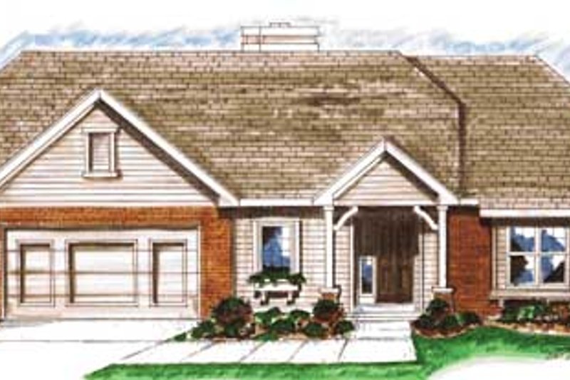 Dream House Plan - Exterior - Front Elevation 3 for Traditional House Plan #20-1378 - 1 bed, 2 bath