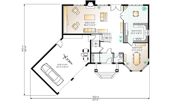 European Floor Plan - Main Floor Plan #23-296