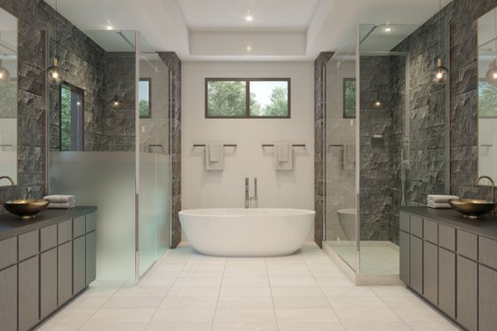 Interior - Master Bathroom for Contemporary House Plan #930-546 - 3 bed, 3.5 bath
