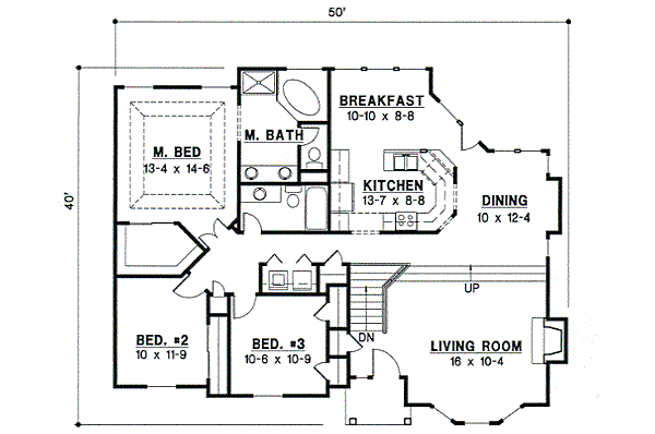 Traditional Floor Plan - Main Floor Plan #67-663