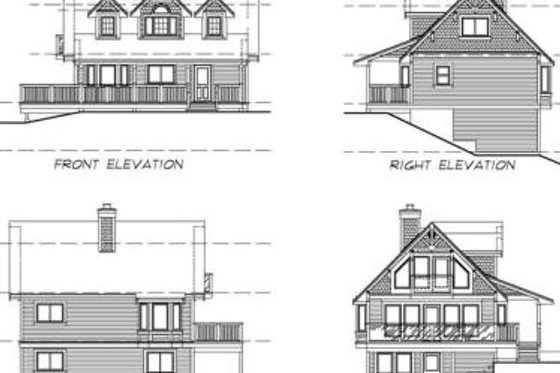 Exterior - Rear Elevation for Country House Plan #47-383 - 3 bed, 2 bath