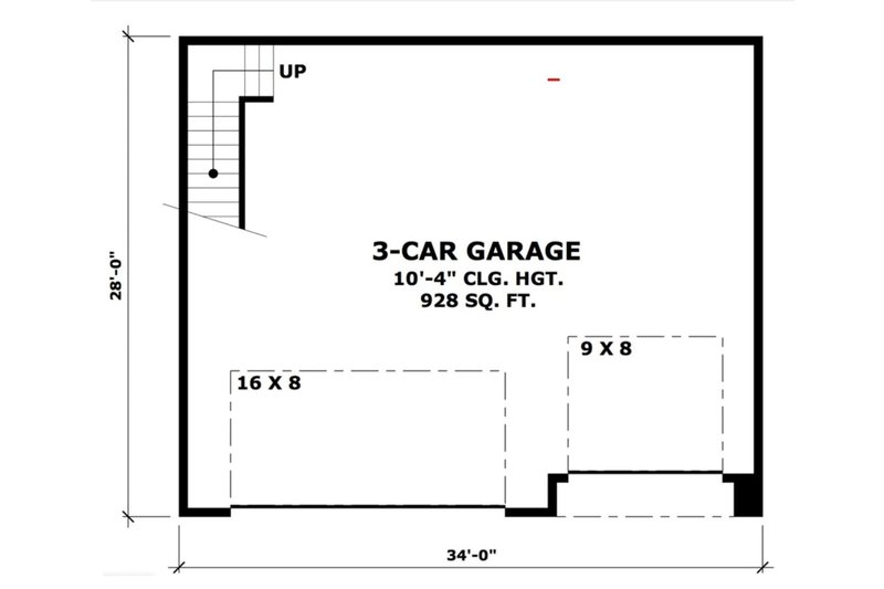 Architectural House Design - Floor Plan - Main Floor for Modern House Plan #51-1570, 0 bath