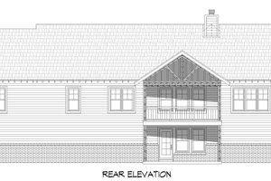 Exterior - Rear Elevation for Country House Plan #932-382 - 4 bed, 3.5 bath