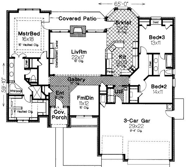 European Floor Plan - Main Floor Plan #310-133