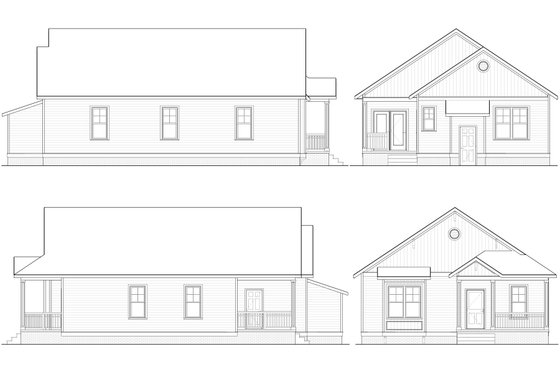 Exterior - Other Elevation for Bungalow House Plan #936-30 - 3 bed, 2 bath