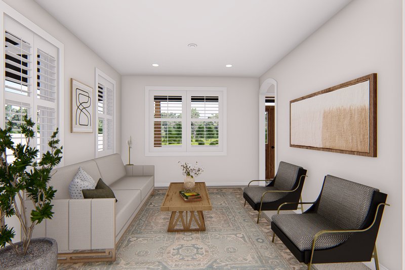 House Blueprint - Interior - Family Room 2 for Traditional House Plan #1060-135 - 4 bed, 2.5 bath