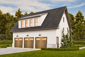 Exterior - Front Elevation 3 for Farmhouse House Plan #119-455 - 1 bed, 1 bath