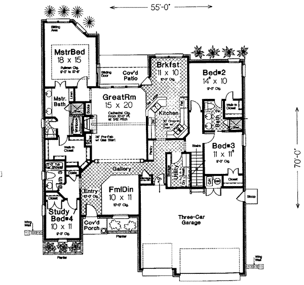 Home Plan - Traditional Floor Plan - Main Floor Plan #310-244