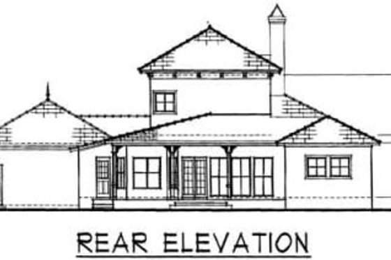 Exterior - Rear Elevation for Colonial House Plan #76-104 - 3 bed, 2.5 bath