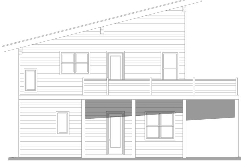 Architectural House Design - Exterior - Other Elevation 1 for Modern House Plan #932-1269 - 3 bed, 2.5 bath