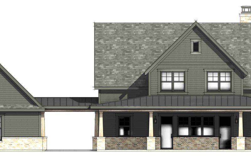 House Plan Design - Exterior - Rear Elevation 1 for Farmhouse House Plan #1096-186 - 4 bed, 3.5 bath