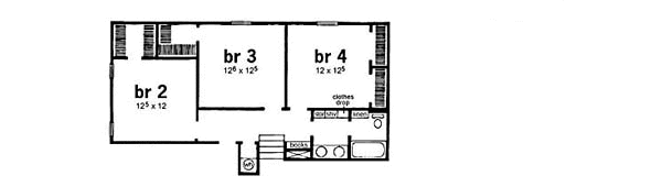 Country Floor Plan - Upper Floor Plan #36-191