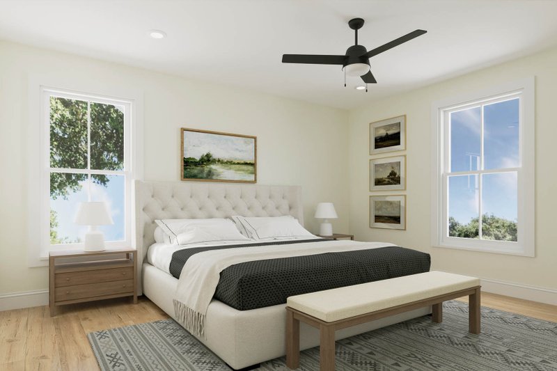 Architectural House Design - Interior - Master Bedroom for Farmhouse House Plan #461-107 - 4 bed, 3 bath