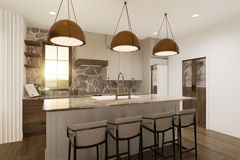 Architectural House Design - Interior - Kitchen for Farmhouse House Plan #23-2396 - 4 bed, 2 bath