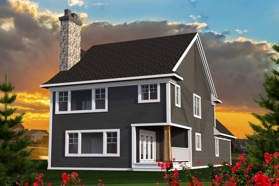 Exterior - Rear Elevation for Craftsman House Plan #70-1221 - 3 bed, 3 bath