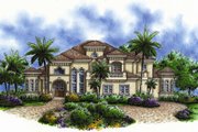 Mediterranean Style House Plan - 5 Beds 5 Baths 4428 Sq/Ft Plan #27-428 