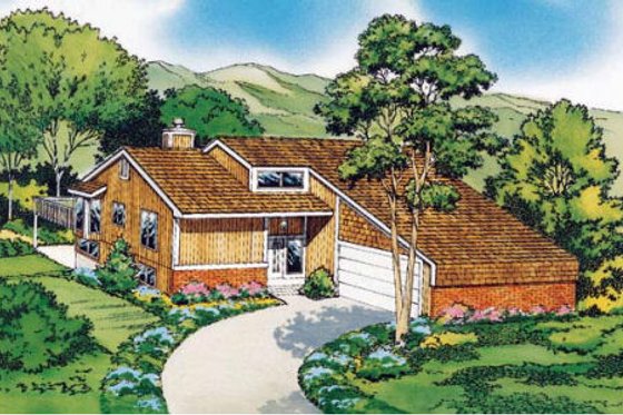 Exterior - Front Elevation House Plan #312-791 - 4 bed, 2.5 bath