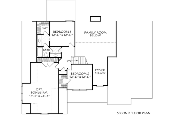 Floor Plan - Upper Floor for Traditional House Plan #927-1042 - 4 bed, 3 bath