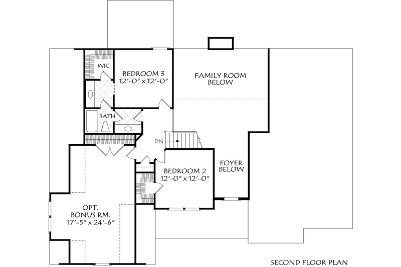 Architectural House Design - Floor Plan - Upper Floor for Traditional House Plan #927-1042 - 4 bed, 3 bath